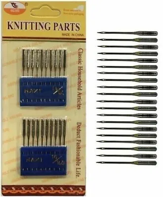 Home Sewing Machine Needles For Brother Janome Singer 20Pcs Flat Round Domestic • £3.99