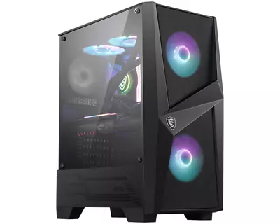 MSI MAG FORGE 100R ARGB ATX Mid Tower Gaming Computer PC Case Tempered Glass • $132.95