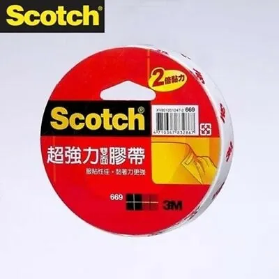 3M Scotch 669 Strong Adhesion Double Sided Tape 12/18/24mm X 5yd (Size Select) • $5.14