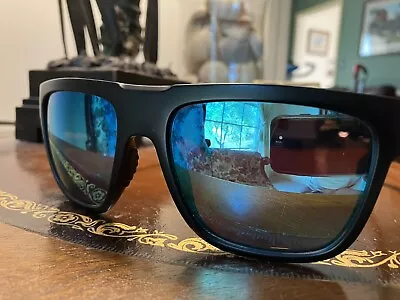 Bajio Caballo Sunglasses Black Matte Frame Blue Lens • $100
