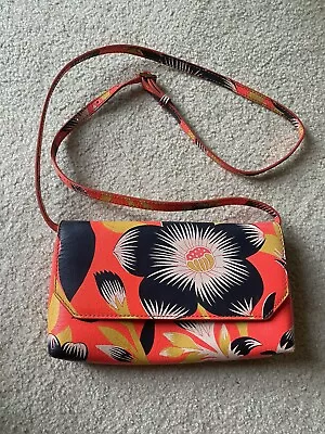 J. Crew Leather Bright Floral Crossbody Or Clutch • $28