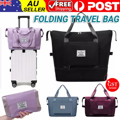 Women Large Capacity Collapsible Travel Bag Expandable Waterproof Duffel Bag New • $5.45