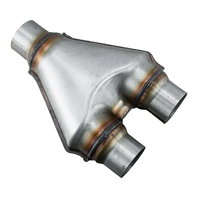 Stainless Steel Y Pipe Adapter Exhaust Pipe 2'' Single / 2  Dual Universal • $24.99