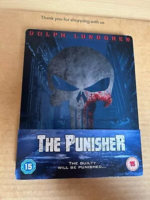 The Punisher (1989) Rare UK Blu Ray Steelbook Dolph Lundgren Marvel LIKE NEW • £44.99