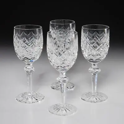 $200 • Buy Set Of (4) Waterford  Powerscourt  Cut Crystal Claret Wine Glasses, 7  Tall (B)