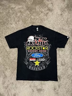 Vintage Mens Tshirt Metal Mulisha X Rockstar Autograph Shirt Black Size L • $84.99