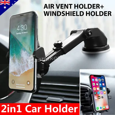 Universal 360°Windshield Car Phone Stand Holder Mount Vent For Apple Mobiles GPS • $13.95