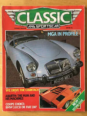 £1.12 • Buy Classic And Sportscar Magazine May 1982 (207) Profile: MG BMW 3.0 CSI Fiat 130