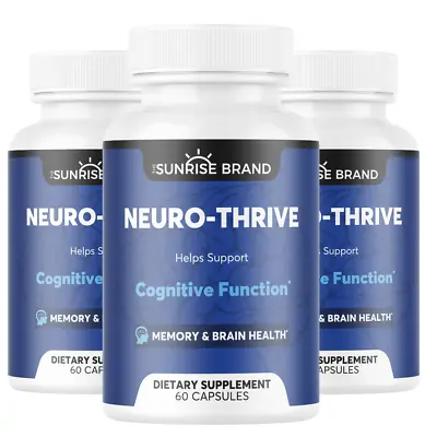 Neuro-Thrive Supports Cognitive Function Memory & Brain Health 3pck 180cps • $54.95