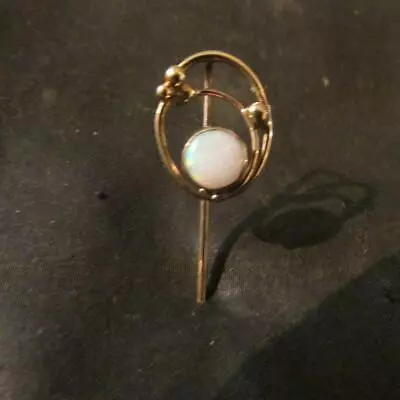 Arts & Craft Quality 9ct Gold & Natural Opal Stick Pin • £90