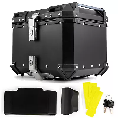 45L Motorcycle Top Case Tail Box Waterproof Luggage Scooter Trunk Storage Black • $95.90