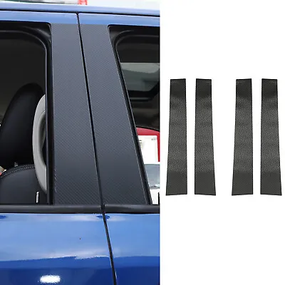 $28 • Buy Window Center Pillar Sticker Trim Cover For Dodge RAM 1500 2010-17 Carbon Fiber