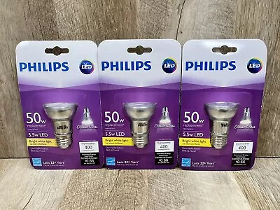 $19.87 • Buy Philips Dimmable LED Indoor PAR16 Flood 50w Replacement 5.5w LED Bright White X3