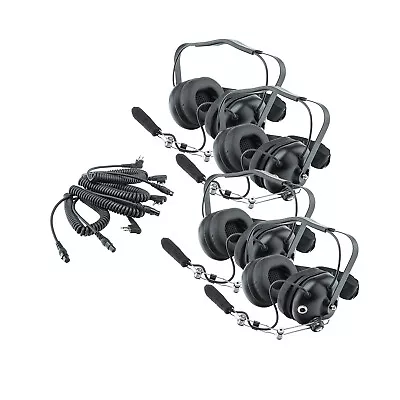 4 Behind The Head Headsets W/ MOTOROLA Cords - Radius CP200 CP185 PR400 Radium • $379.99