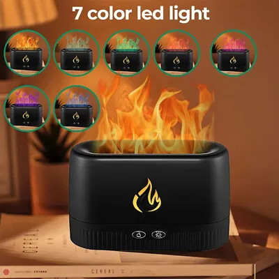 $23.23 • Buy USB Ultrasonic Aroma Air Humidifier Flame Light Purifier Essential Oil Diffuser