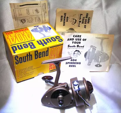 Excellent South Bend #404 Spinning Reel Box 3 Paper Made In USA • $19.99