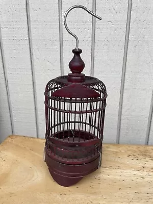 Small Vintage Antique Wooden Domed Bird Cage • $32