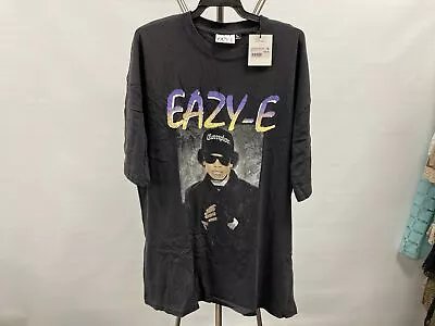 NEW Factorie Eazy-E Col. Lcn Mt Washed Black O/Sized Tee Size L Men RRP $29 • $10