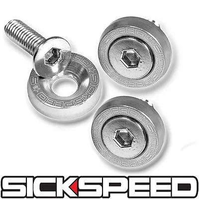 3 Pc Polished 5mm Windscreen Fender Washer Bolt Kit For Motorcycle Windshield M8 • $9.88