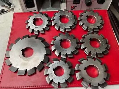 DP6  Full Set X8  No.1 To No.8  British Quality HSS Involute Gear Cutters • £259