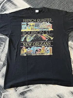 Vintage 90s French Quarter New Orleans Travel Tee Mens XL • $4.80