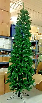  9 Foot Pencil Christmas Tree Artificial Unlit Thin Slim Pine Fir Holiday Green • $119.99