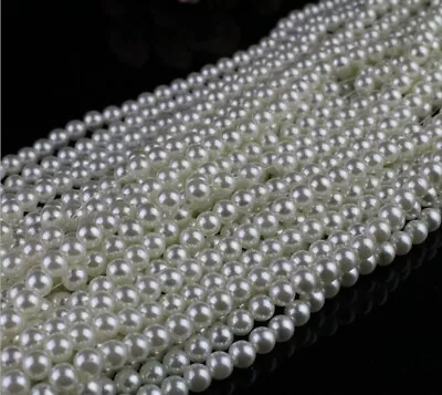 £1.20 • Buy ❤ Cream/White ACRYLIC PEARLS 3mm - 12mm Jewellery Making Spacer Beads  ❤