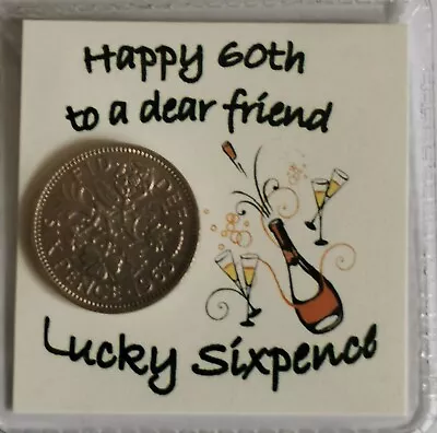 £2.99 • Buy 60th Friend Birthday Lucky Sixpence Gift* 1963 Coin For 2023* Champagne Design*