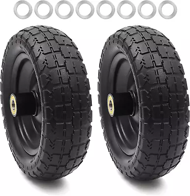 (2-Pack) 10  Replacement Tire For Gorilla Cart - Solid Polyurethane Flat-Free Ti • $48.74