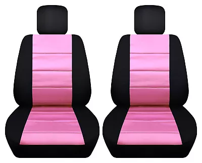 Front Car Seat Covers Black/sweet Pink W/daisy&ladybugbutterfly Fits VW Beetle • $62.55