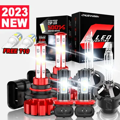 For Acura MDX 2007-2013 - 6K LED HID Headlight + Fog Light Bulbs Combo Kit 6x • $32.90