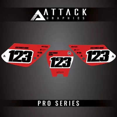 Attack Graphics Pro Series Number Plate Backgrounds For Honda XR80R 2002 • $42.43