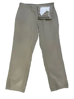 Calvin Klein Mercer Pants Mens 36x34 100% Cotton Twill Flat Front Chinos Khakis • $10