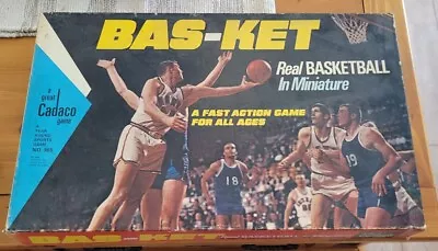 1969-70 Vintage Bas-Ket Basketball Game By Cadaco No. 165. With 1 Ball • $29.99