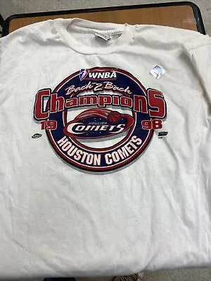 Vintage 1998 Houston Comets Back To Back WNBA Championship T Shirt Mens X-L 18- • $25