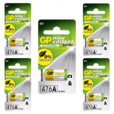 5 X GP 476A SUPER Alkaline Batteries 4LR44 A544 PX28A AG13 28A L1325 K28 4G13 • £7.89