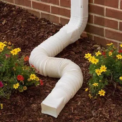 Expandable 25-55″ Flex Drain Downspout Extension Rain Pipe Spout Flexible Gutter • $7.70