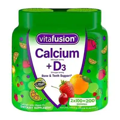 Vitafusion Calcium + D3 Gummies 200 Ct • $27.99