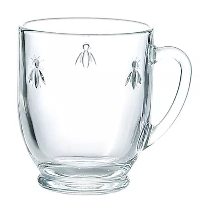 La Rochere Bees 10 Oz Glass Coffee Mug Made In France New • $24.57