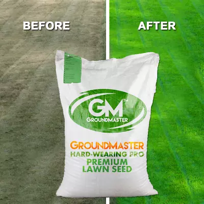 GroundMaster HardWearing Tough Garden Premium Back Lawn Grass Seed Various Sizes • £114.99