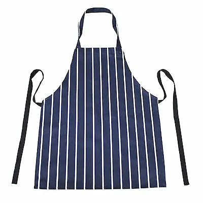 £5.99 • Buy Butcher's Apron Stripe Navy Apron BBQ Baking Chefs Kitchen Striped Tie Belt