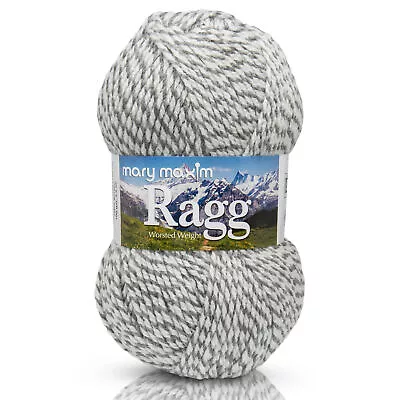 Mary Maxim Starlette Ragg Yarn “Grey” | 4 Medium Worsted Weight Yarn For Knit & • $8.49