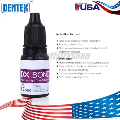 Dental Light Cure One Step Dentin Enamel Resin Bonding Adhesive DX.BOND V USA • $10.99