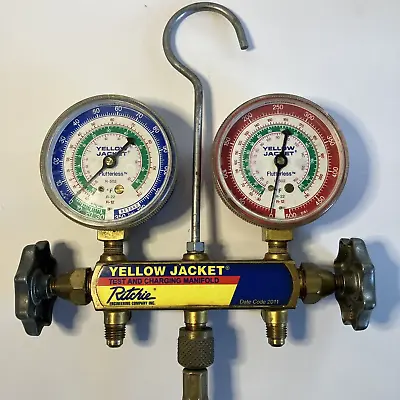 Yellow Jacket Testing Charging Manifold Gauge R-12/22/502 Tested Date Code 2011 • $44.95