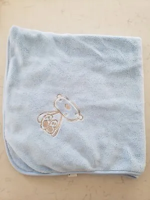 Matalan Blue Baby Pram Blanket Blankie Soother Comforter Bear • £25