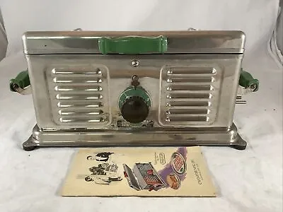 Vintage CW Carter Art Deco Chrome Counter Table  Auto Toast Grill Kitchen Decor • $129