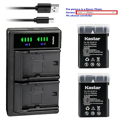 Kastar Battery LTD2 Charger For NIKON D3100/D3200/D3300 BG-2F 905-19021-00000-01 • $24.99