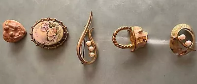 Bulk Lot 5x Costume Vintage Jewellery Brooches Brooch • $20