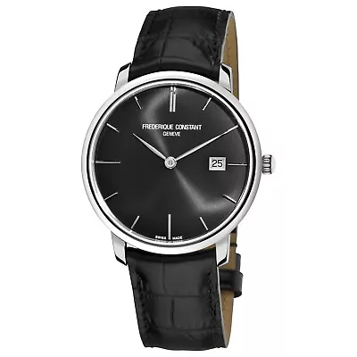 Frederique Constant FC-306G4S6 Men's SlimLine Black Dial Automatic Watch • $832.35