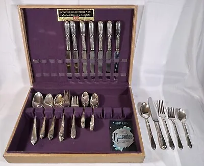 Rogers Bros. 51-Piece  Service For 8 Vintage Silverware Set. WITH BOX • $125